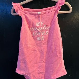 18m Pink one piece “My auntie loves me”